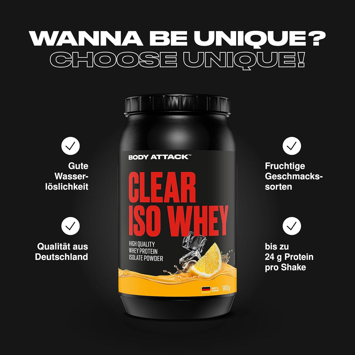 Body Attack Clear Iso Whey 900g