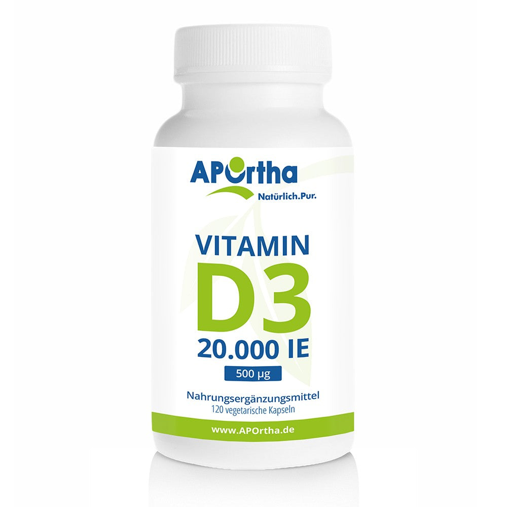 APOrtha Vitamin D3 20.000 I.E., 120 veggy Kapseln