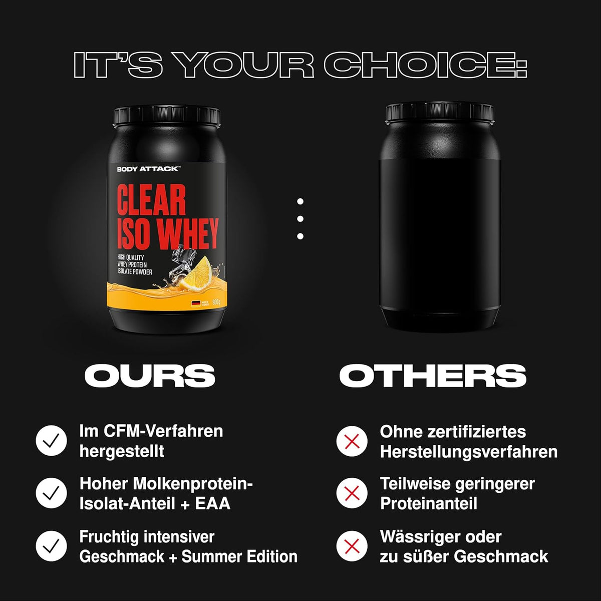 Body Attack Clear Iso Whey 900g
