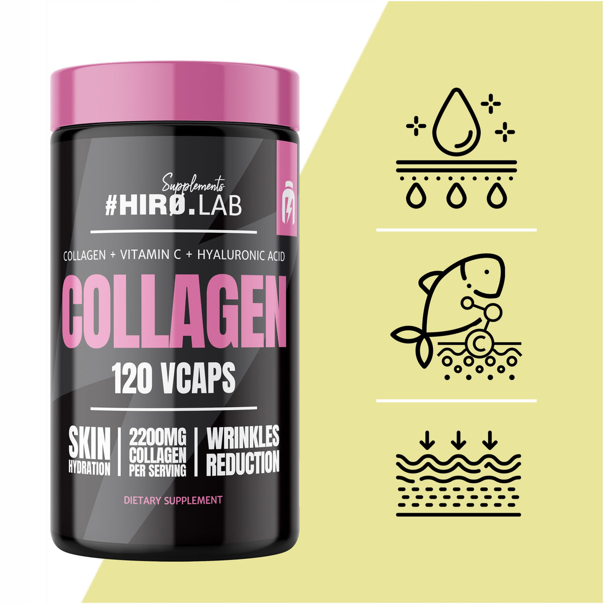 HIRO.Lab Collagen, 120 Kapseln
